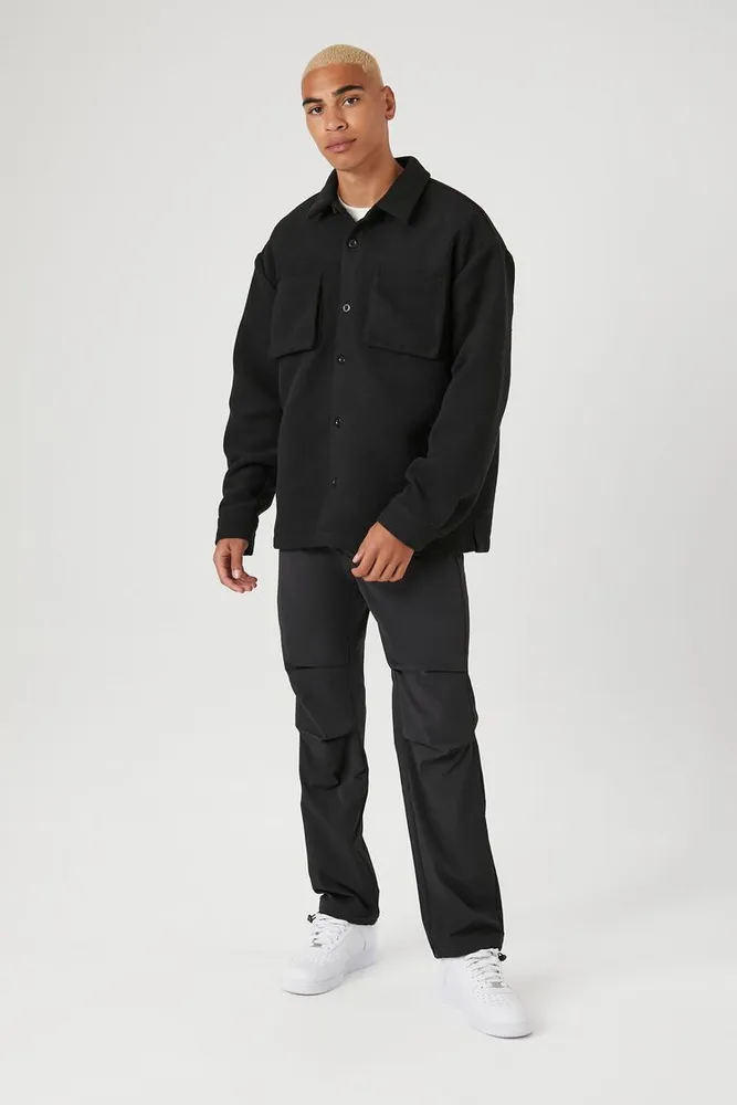 Forever 21 Men Toggle Drawstring Slim Fit Pants in Black 38