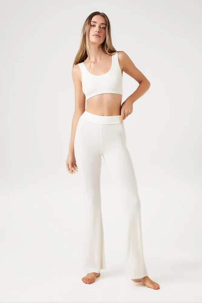 Forever 21 Women s Flare Pajama Pants in Vanilla Small
