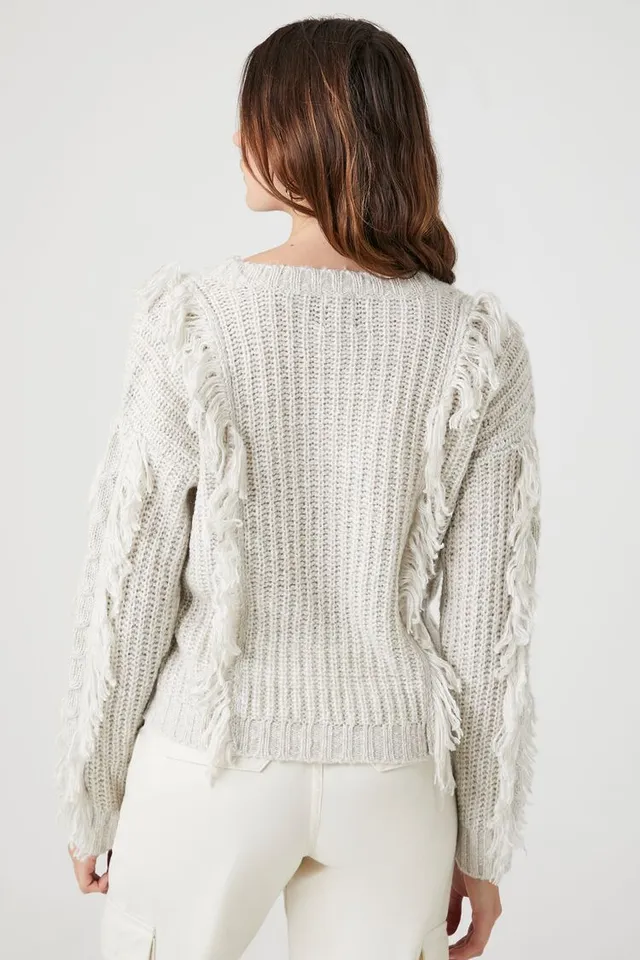 ZARA NEW WOMAN FRINGED FRINGE KNIT CAPE GREY S-M 3739/248 | eBay
