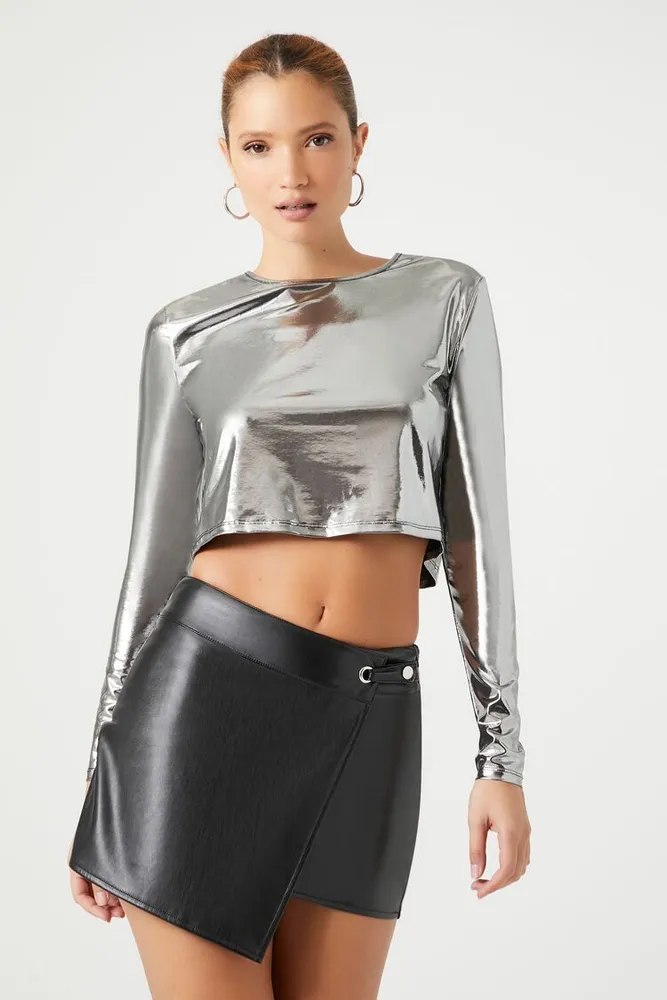 Forever 21 metallic store crop top