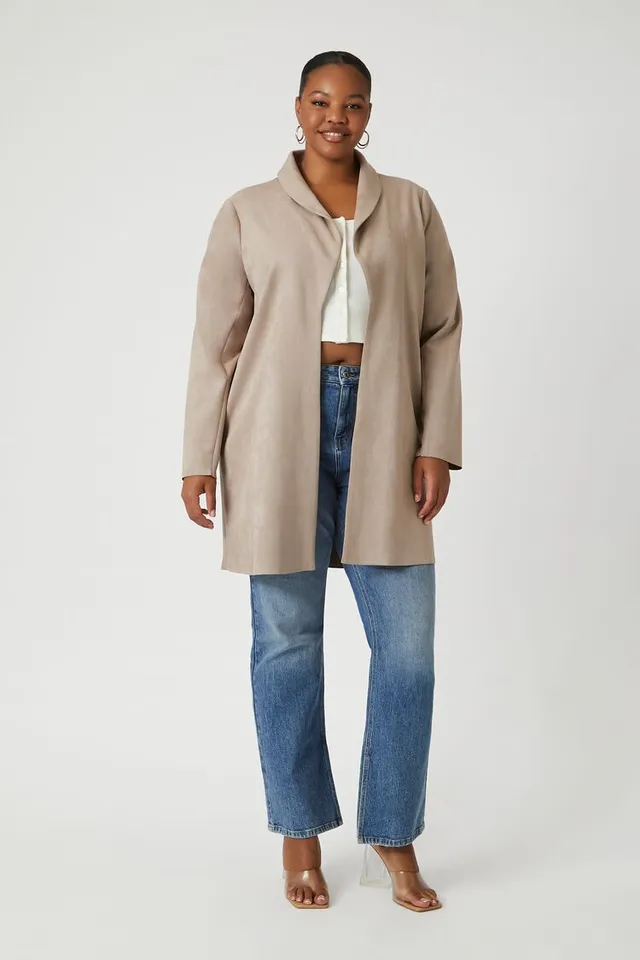 Forever 21 beige coat deals