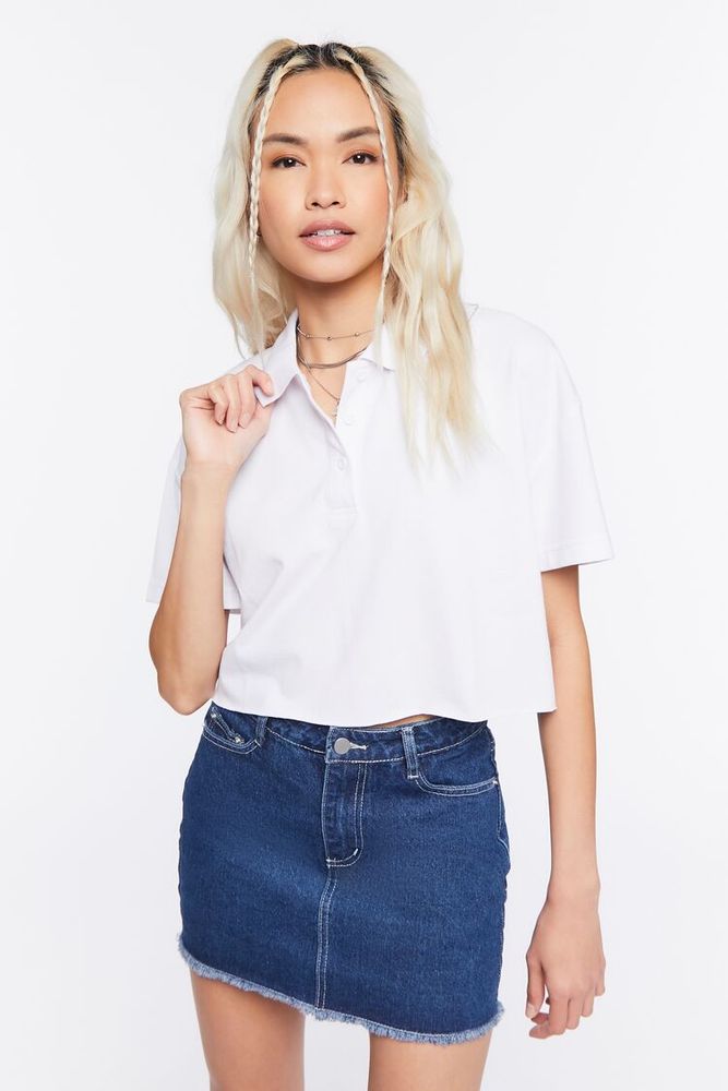 Cropped polo shop shirt forever 21