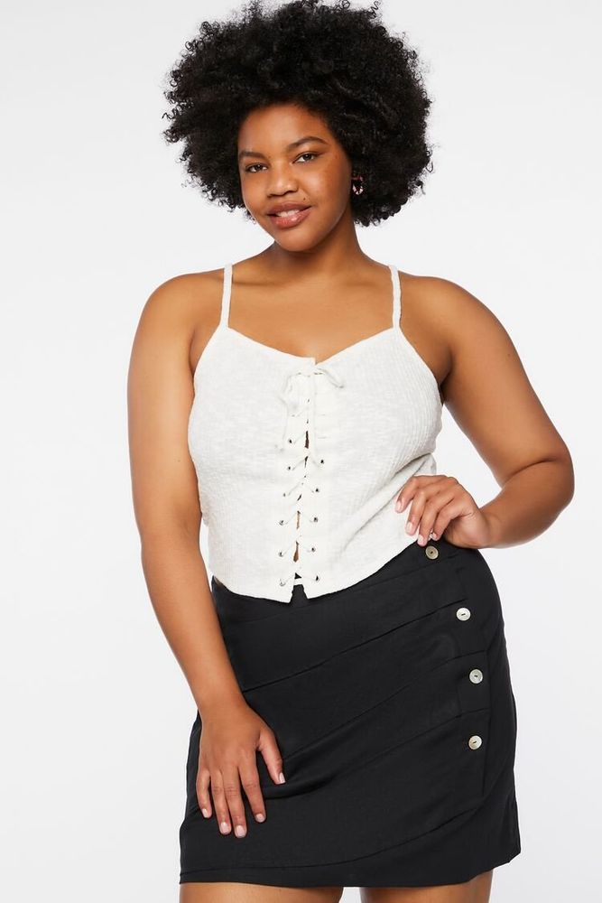 Black button skirt forever 21 discount
