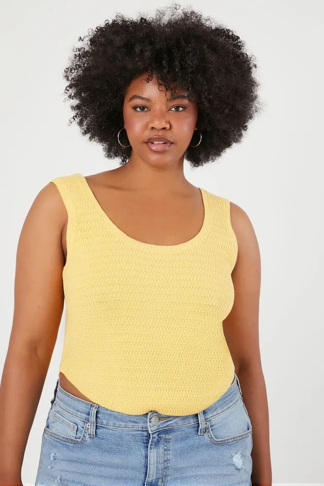 Forever 21 Women s Sweater Knit Tank Top Cornsilk CoolSprings