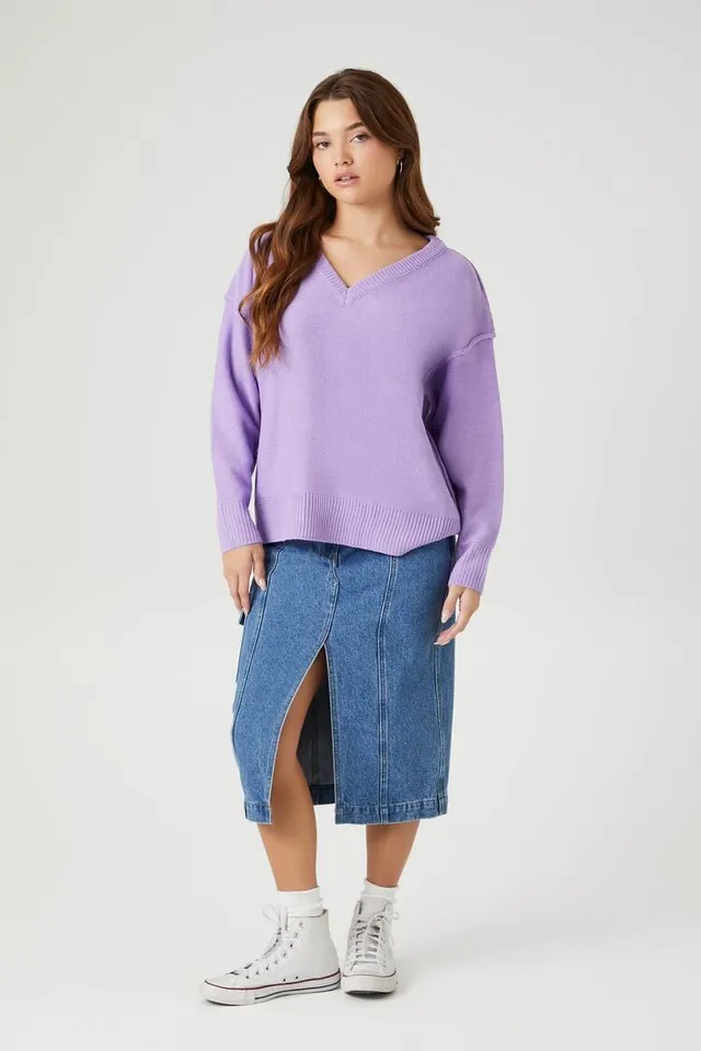 Purple sweater forever 21 best sale