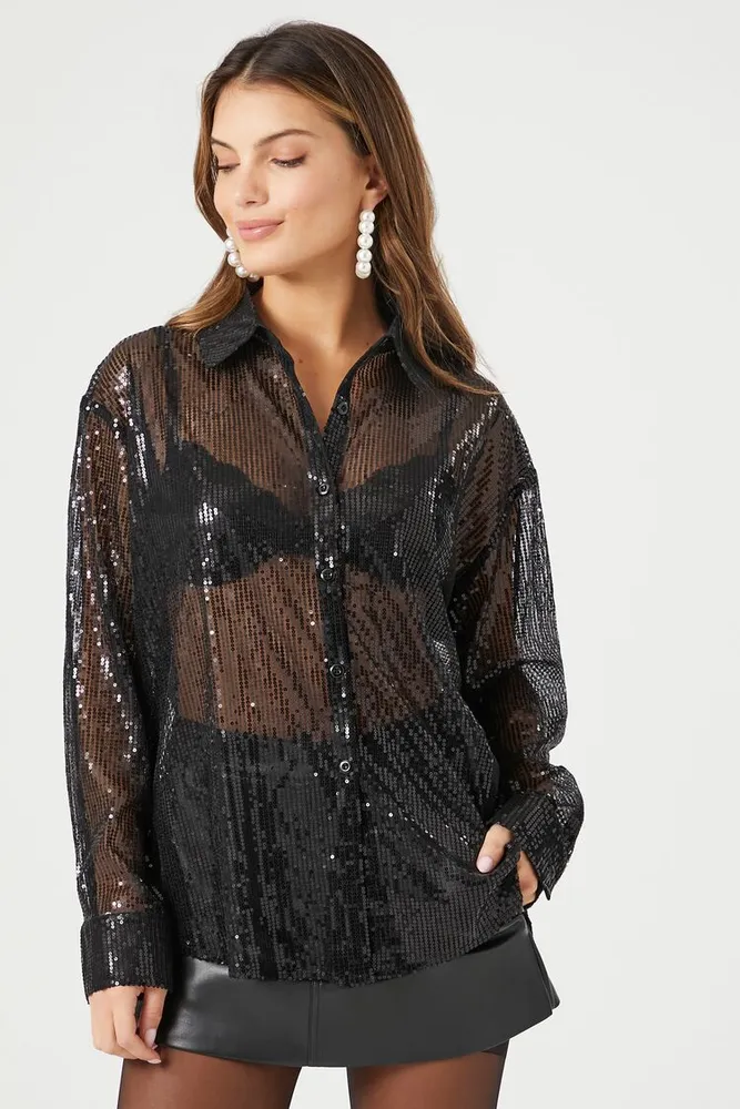 Forever 21 sequin shirt new arrivals