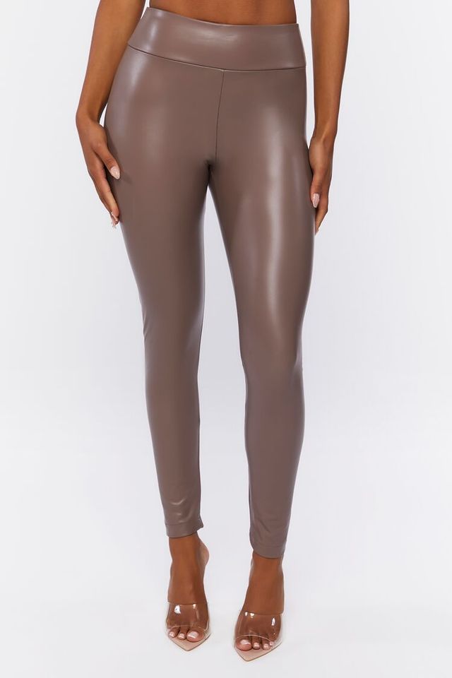 Forever 21 faux leather leggings top