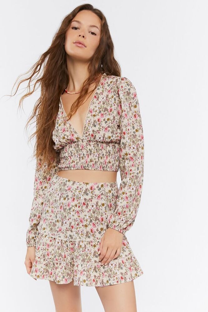 Crop top and deals skirt set forever 21