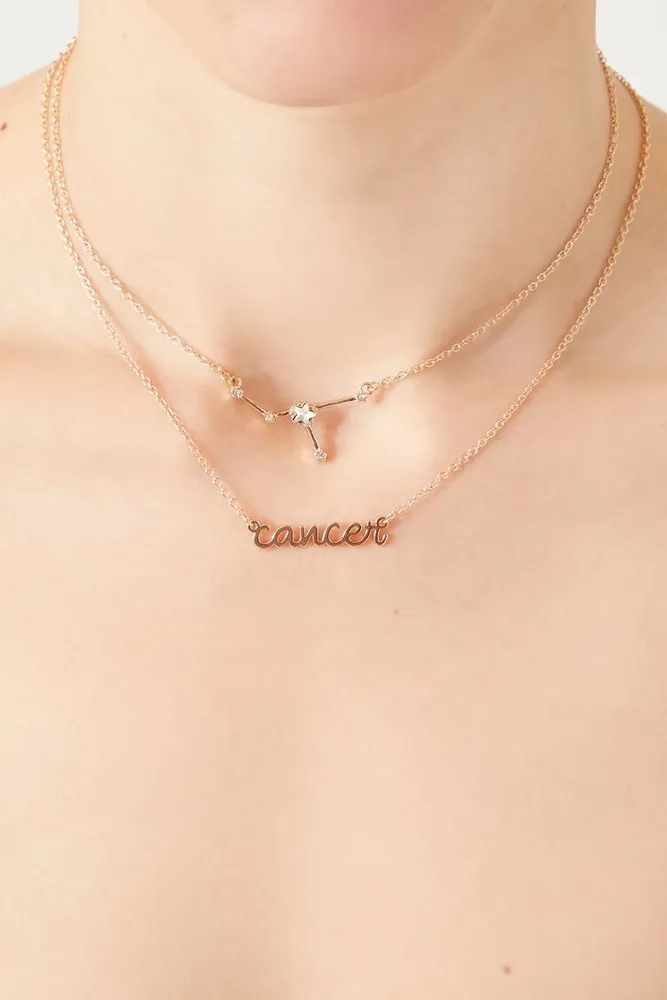 Zodiac clearance layered necklace