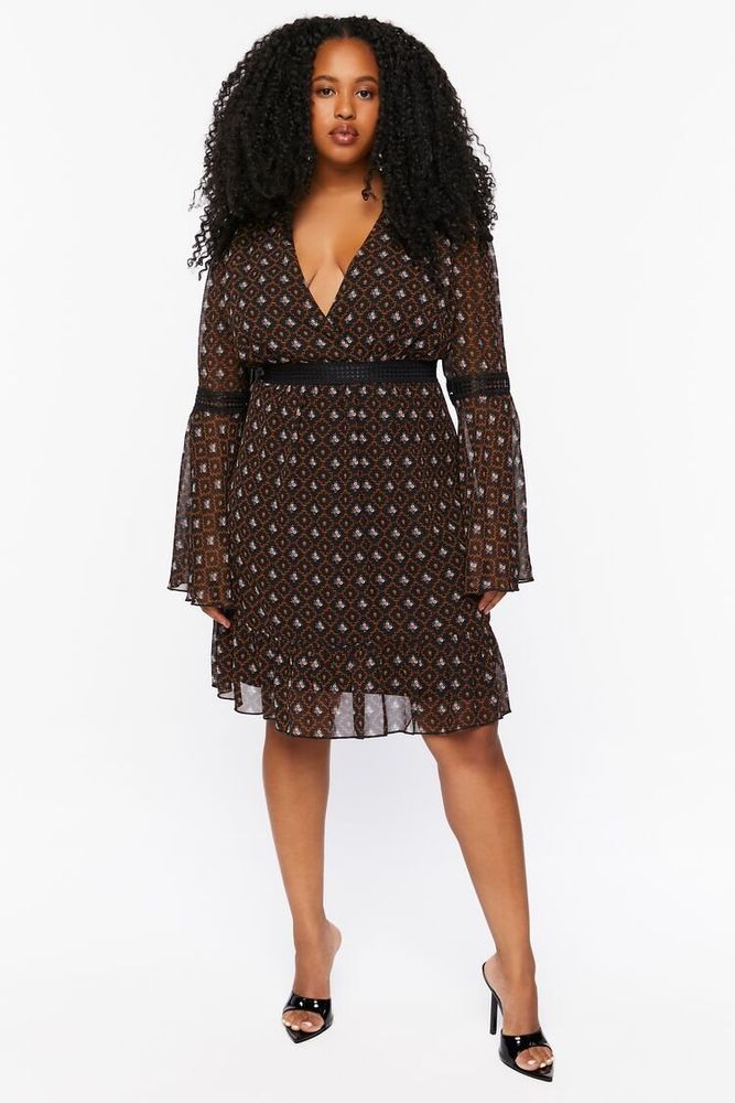 Forever 21 black floral dress discount
