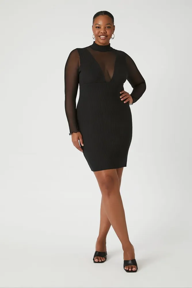 Black sheer dress deals forever 21