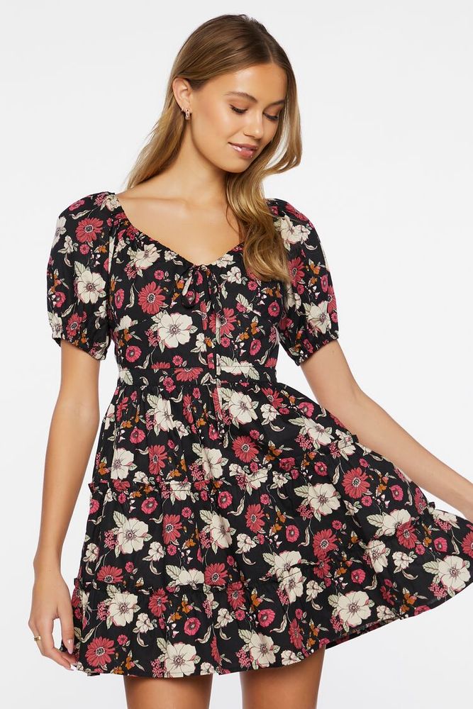 Forever 21 floral outlet print mini dress