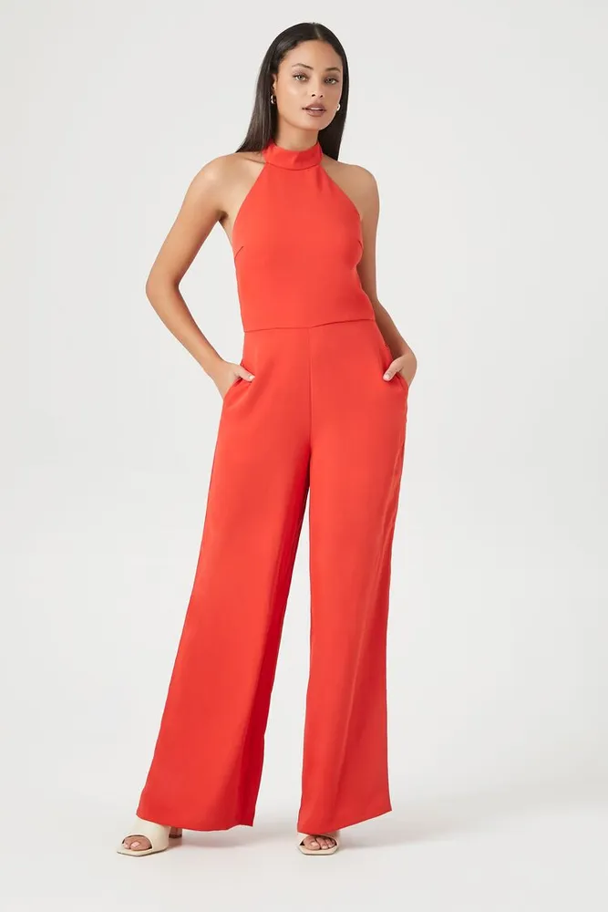 Forever 21 halter jumpsuit sales