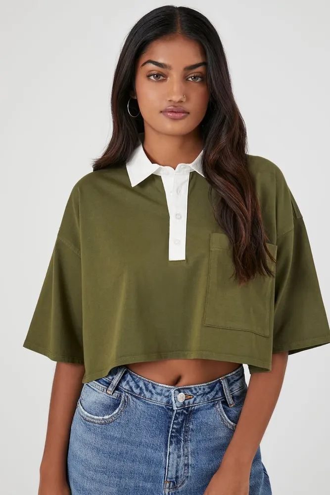 Cropped sales rugby top