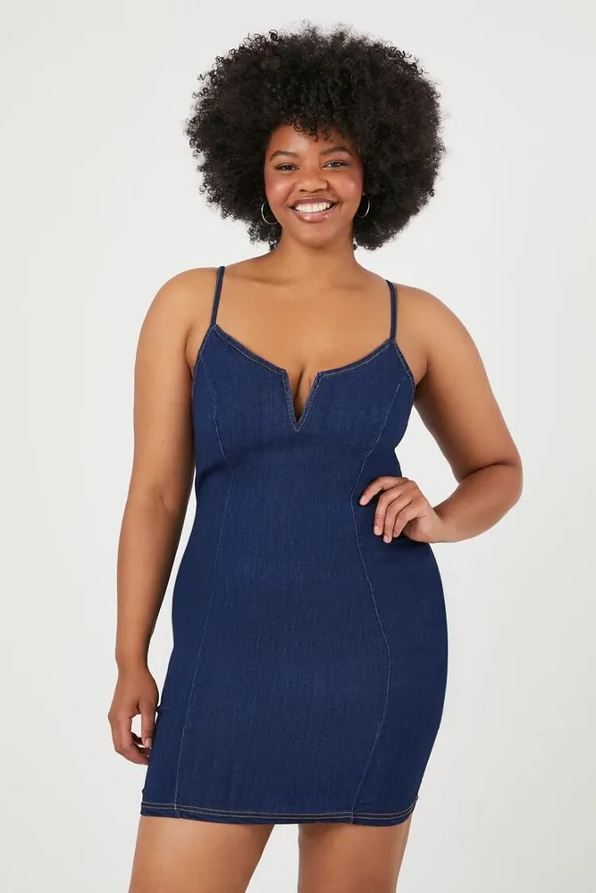 Forever 21 denim best sale dress