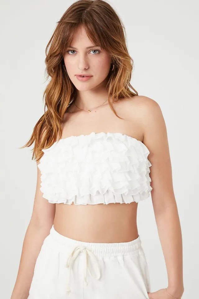 Forever 21 white tube top hot sale