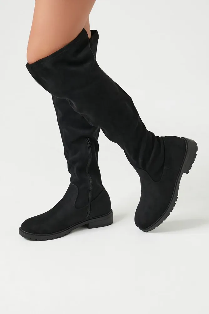 Faux suede over the knee hotsell boots forever 21