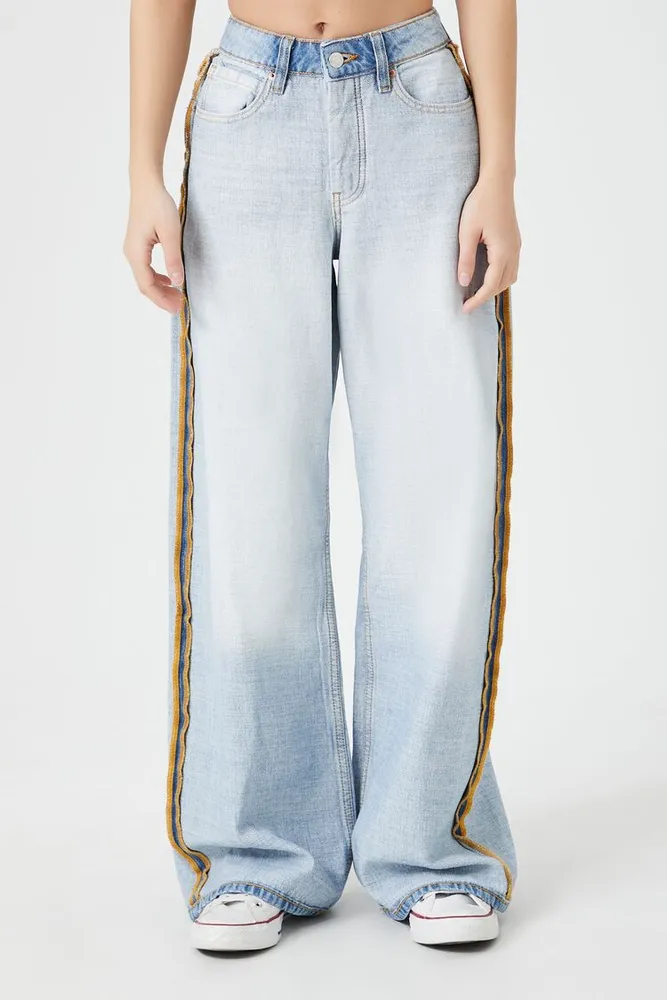 Forever 21 striped jeans sales