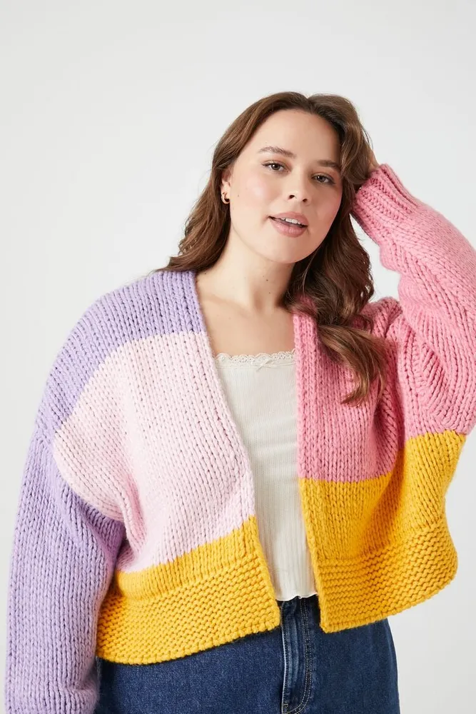 Womens colorblock on sale cardigan