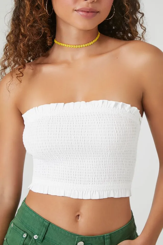 Smocked tube top forever 21 shop