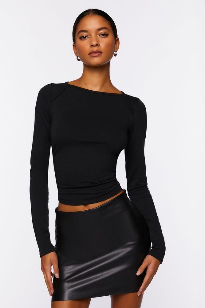 Forever 21 black long sleeve shirt hotsell