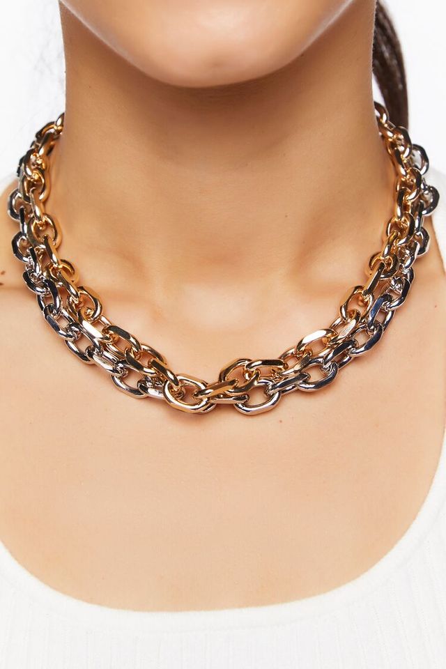 Forever 21 gold chain necklace clearance