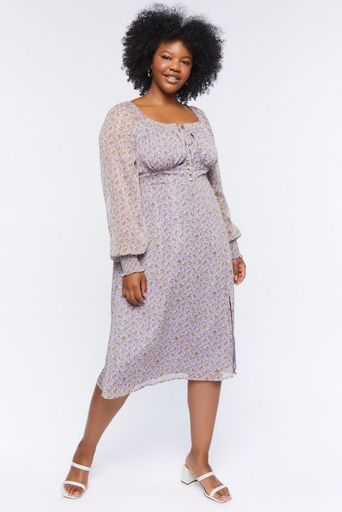 Forever 21 purple floral dress 2025