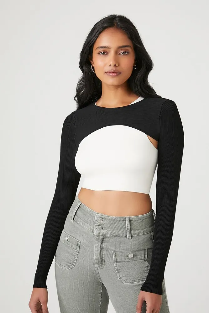 Black crop sweater forever 21 2025