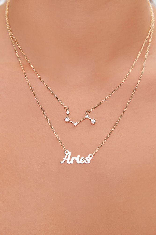 Zodiac hot sale layered necklace