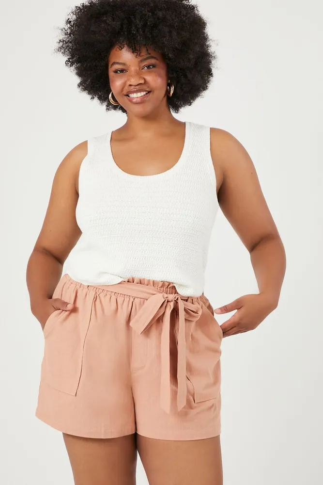 Tie shorts forever 21 clearance