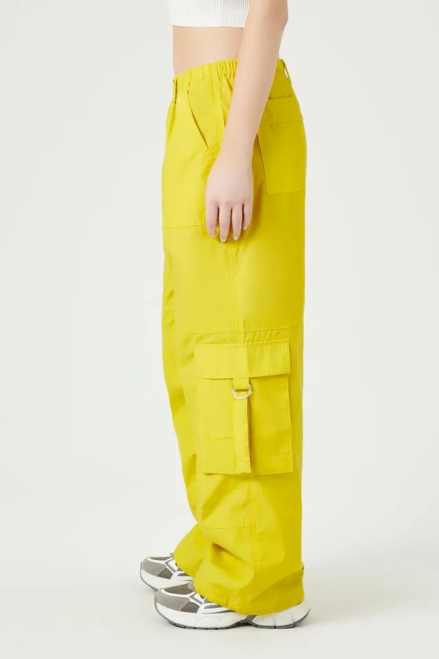 Yellow cargo on sale pants forever 21