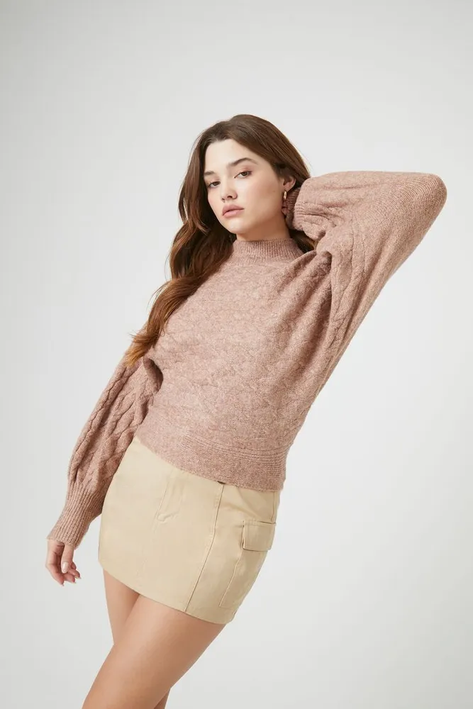 Marled top knit sweater