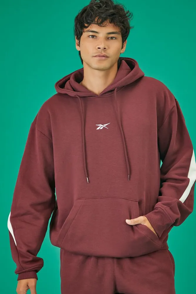Burgundy reebok hoodie deals