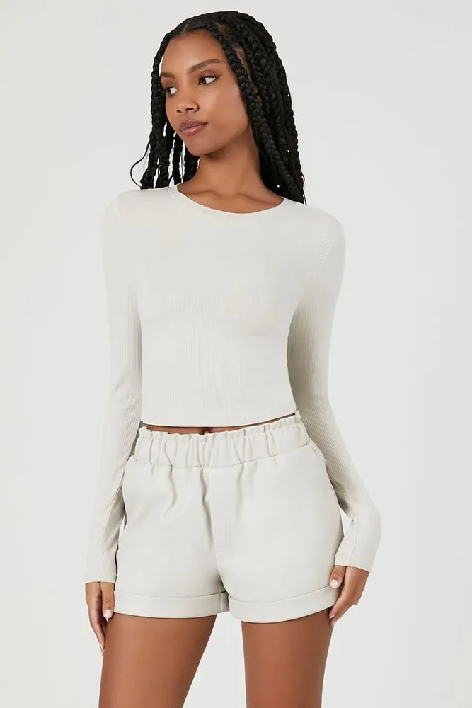 Forever 21 faux cheap leather shorts