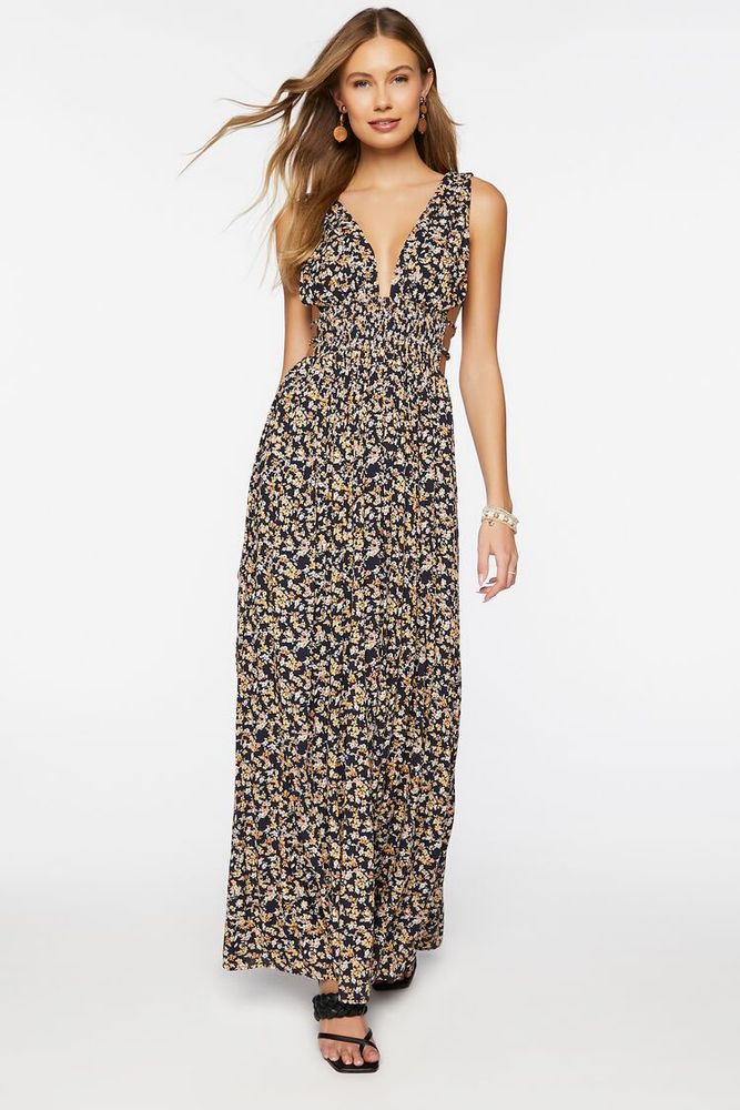 Floral print maxi dress shop forever 21
