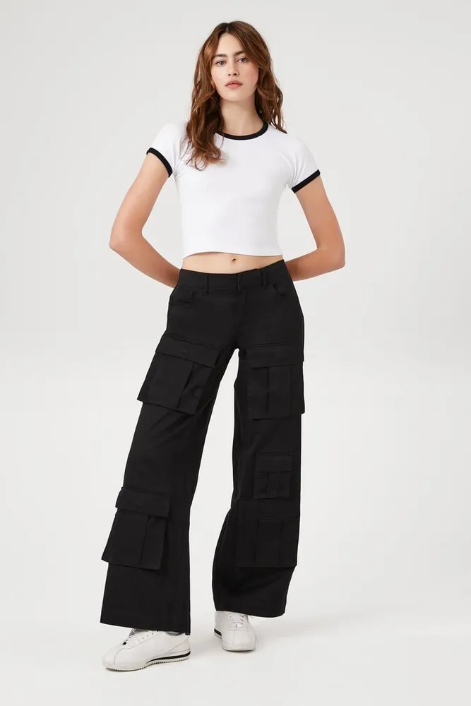 Forever 21 black best sale cargo pants