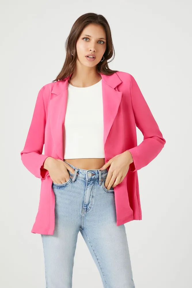 Forever 21 Women s Single Breasted Blazer in Hot Pink Large