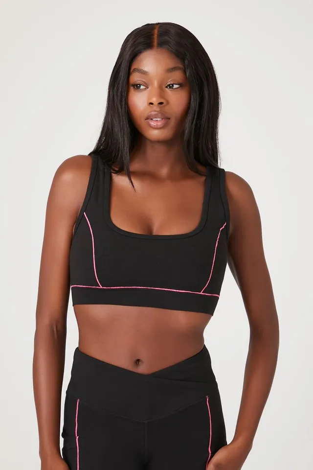 Forever 21 black sports bra sales