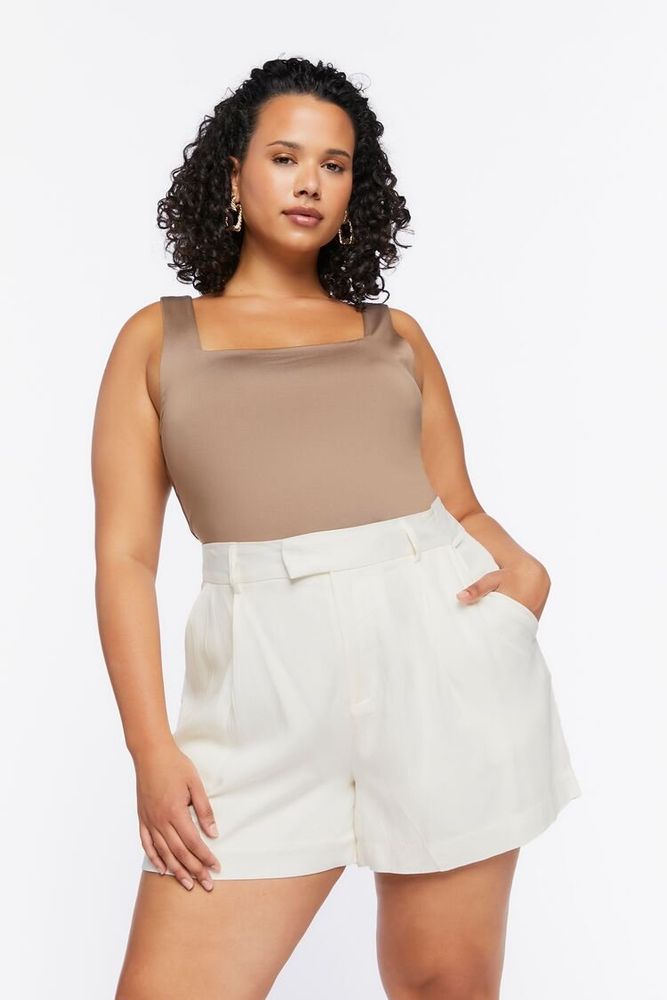 Forever 21 Women s High Rise Shorts in Vanilla 3X CoolSprings