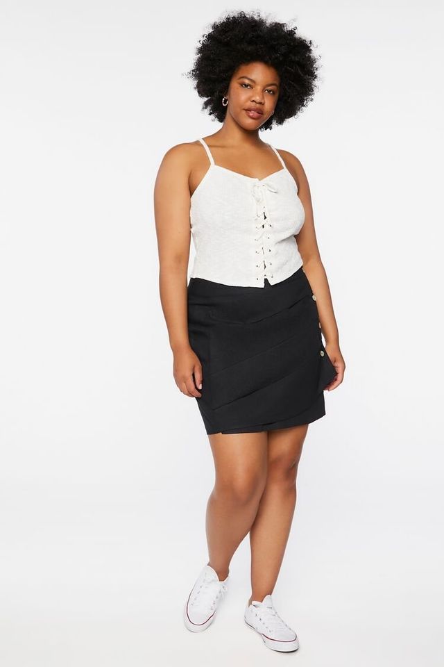 Forever 21 plus size black skirt sales