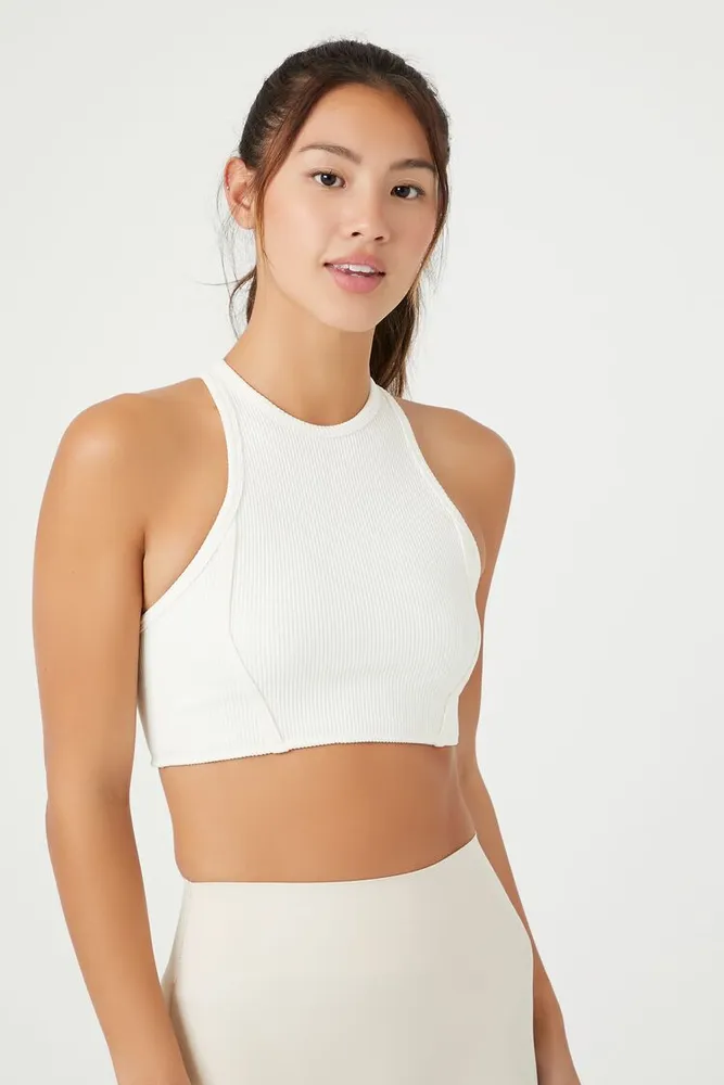 Forever 21 white sports bra sales