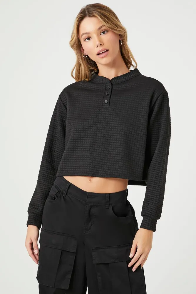 Forever 21 waffle store knit