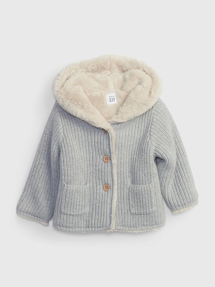 Gap sherpa hotsell lined cardigan