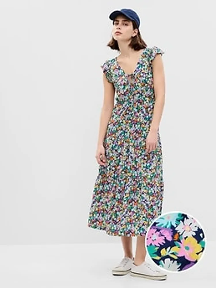 Flutter Sleeve Maxi Dress