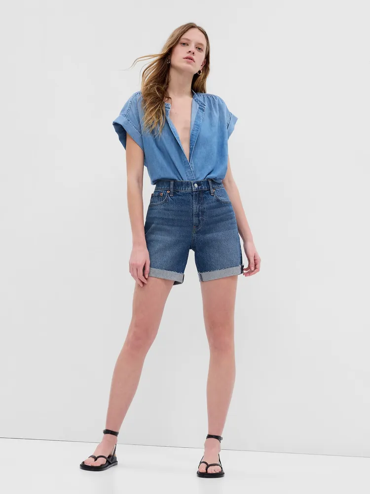 Gap high deals waisted denim shorts