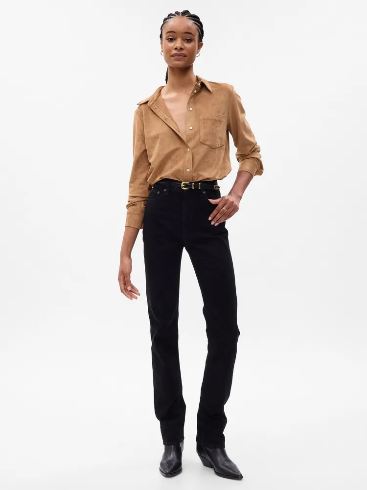 Gap Faux-Suede Shirt | Pike and Rose