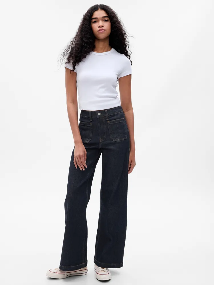 Gap High Rise Stride Wide-Leg Jeans with Washwell | Mall of America®
