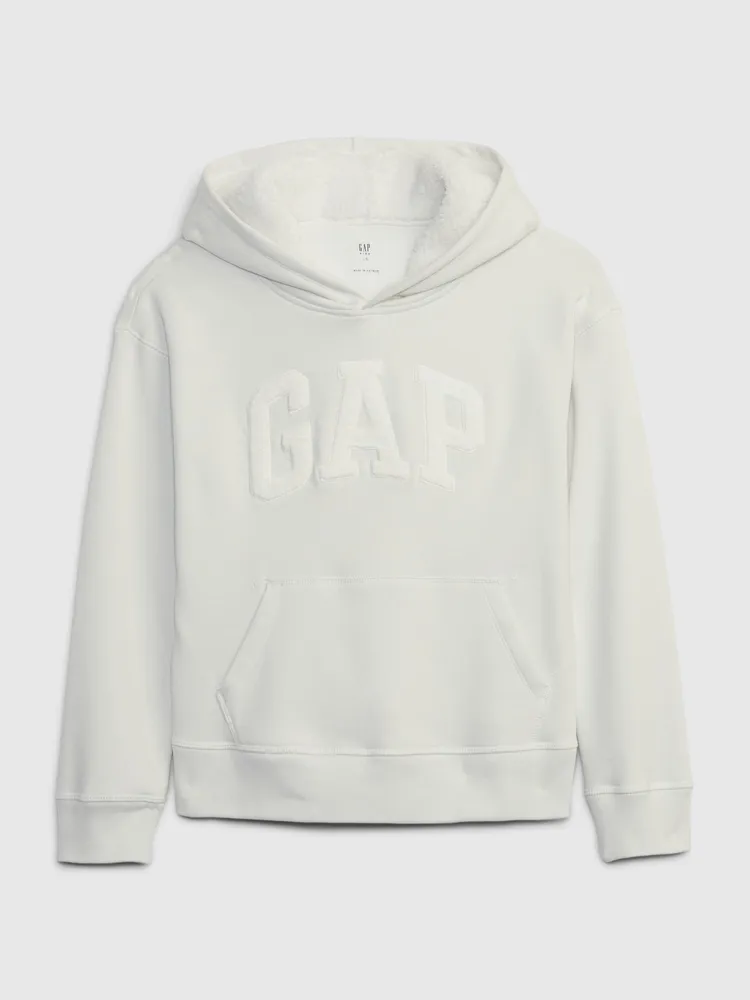 Gap Kids Sherpa Arch Logo Hoodie | Pike and Rose