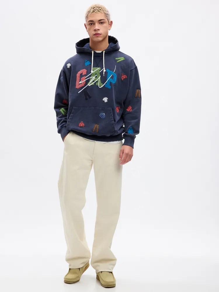 Gap Re Issue Sean Wotherspoon Embroidered Arch Logo Hoodie Pike