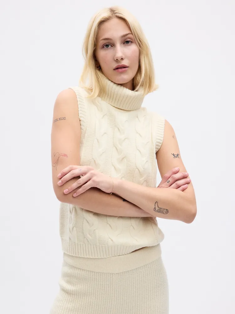 Gap CashSoft CableKnit Turtleneck Sweater Tank Mall of America®